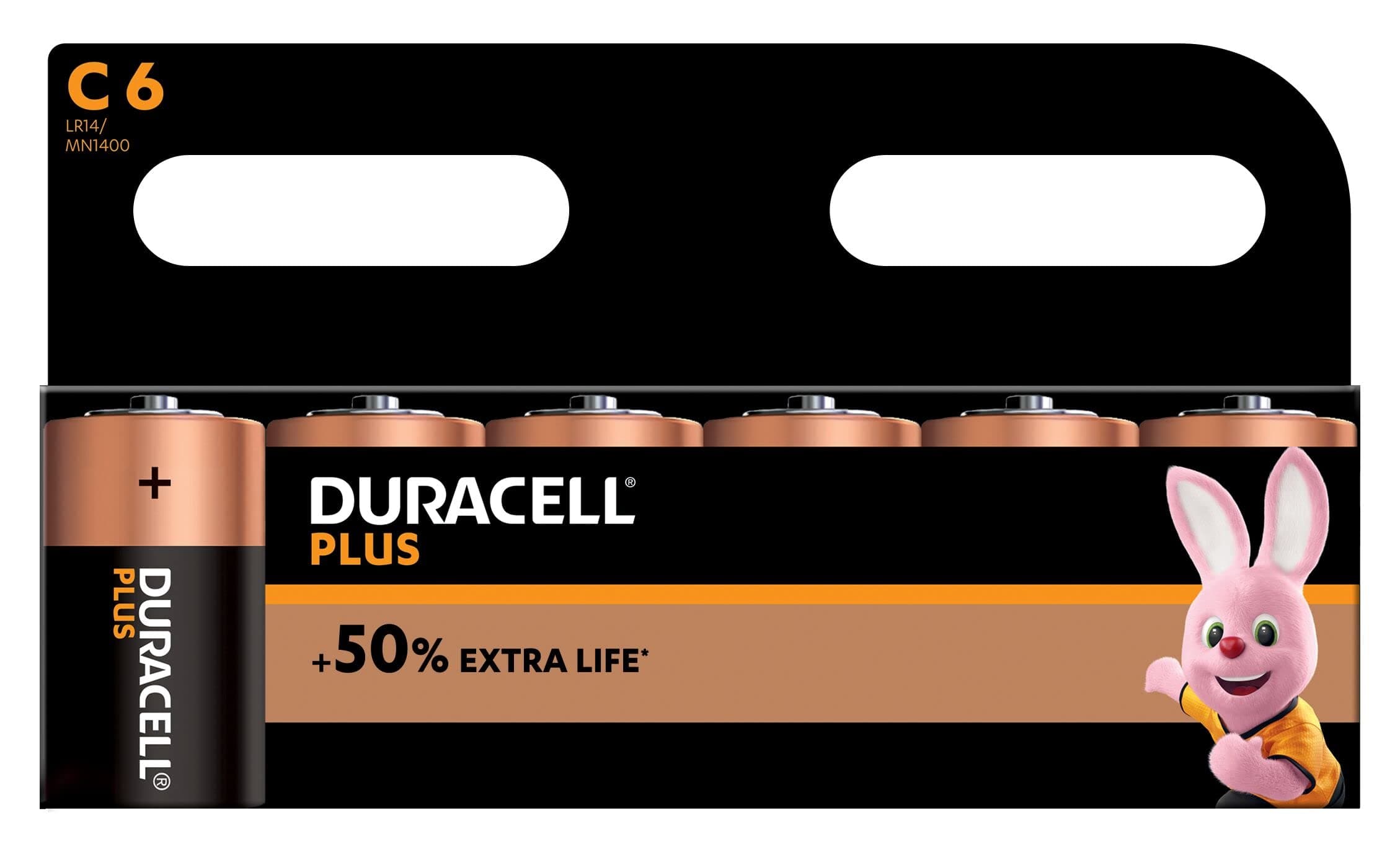 Duracell Plus C Batteries Pack of 6