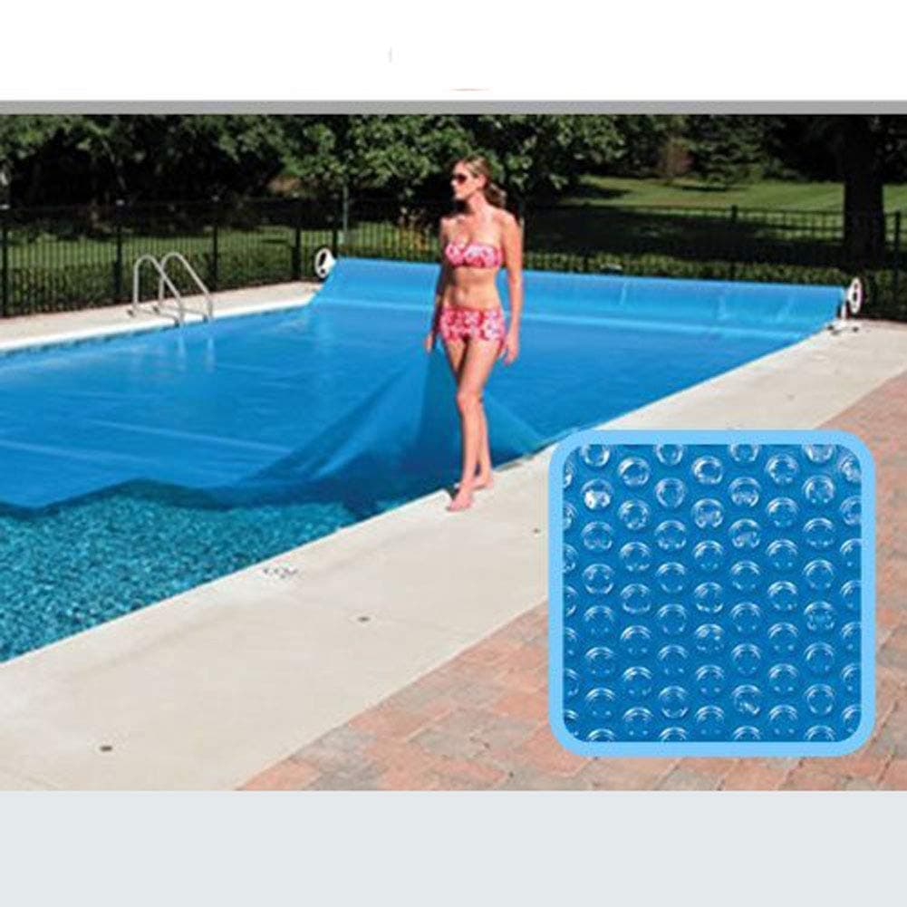 EXUVIATE Rectangular Solar Pool Cover, PE Film with Air Chambers, Bubble Wrap 600 * 400 Cm Blue, Being Lightweight