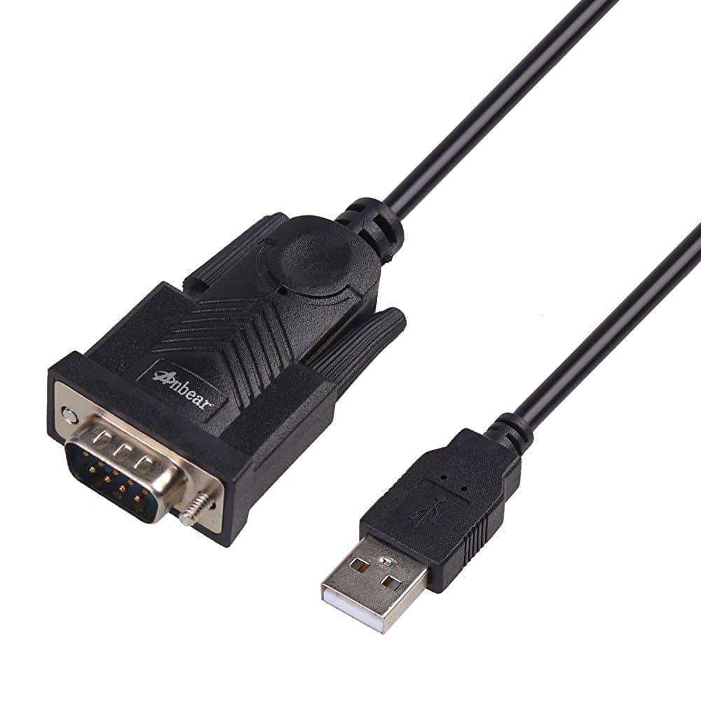USB to RS232 DB9 Cable (5 FT), USB 2.0 to Serial Cable Male A Converter Adapter with PL2303 Chipset for Windows 10, 8.1, 8, 7, Vista, XP, 2000, Linux and Mac OS X 10.6 (Black, 1 Pack)