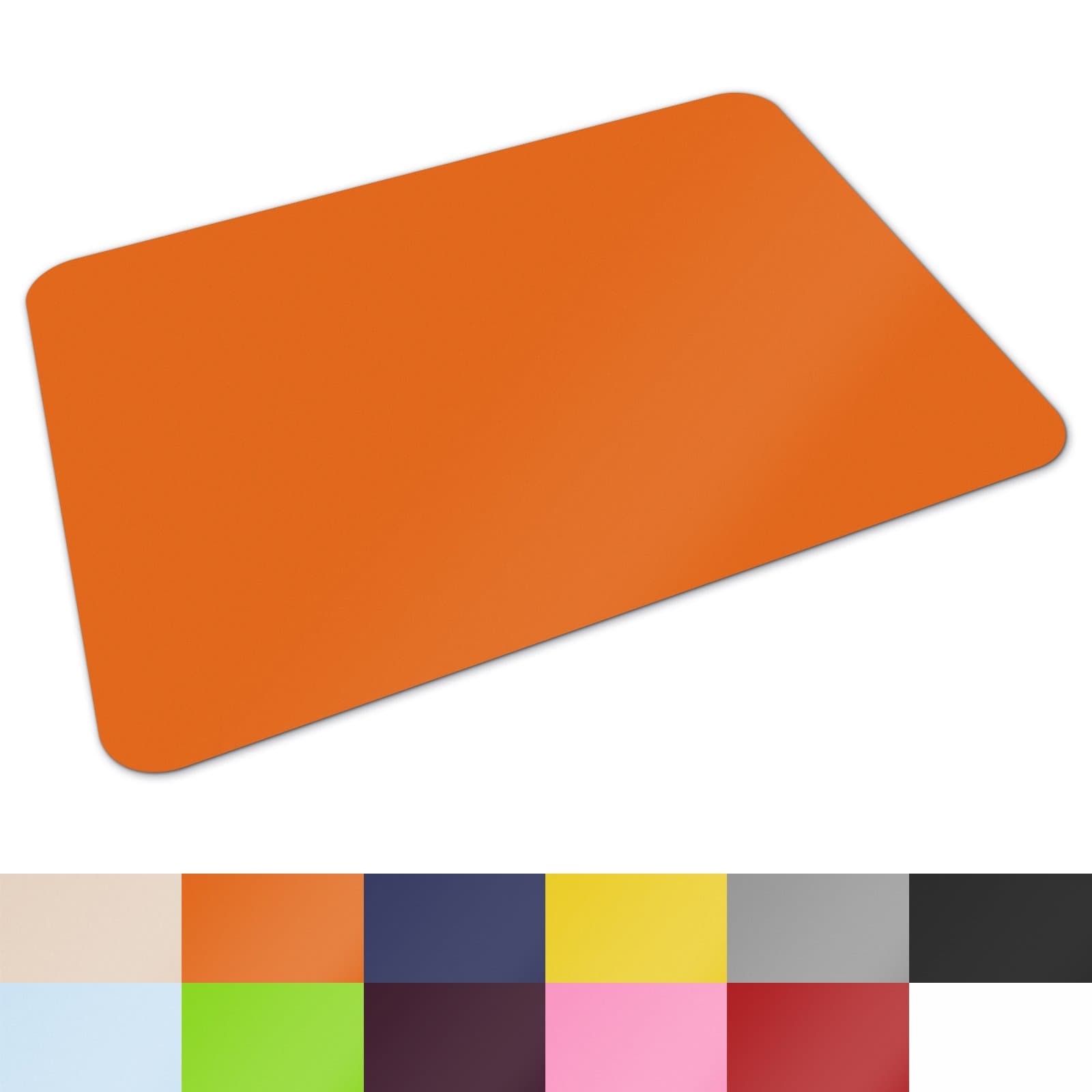 Office Marshal desk mat, high cloth table mat for office and school, can be wiped clean, non-slip, 65 x 50 cm 65x50 cm Orange