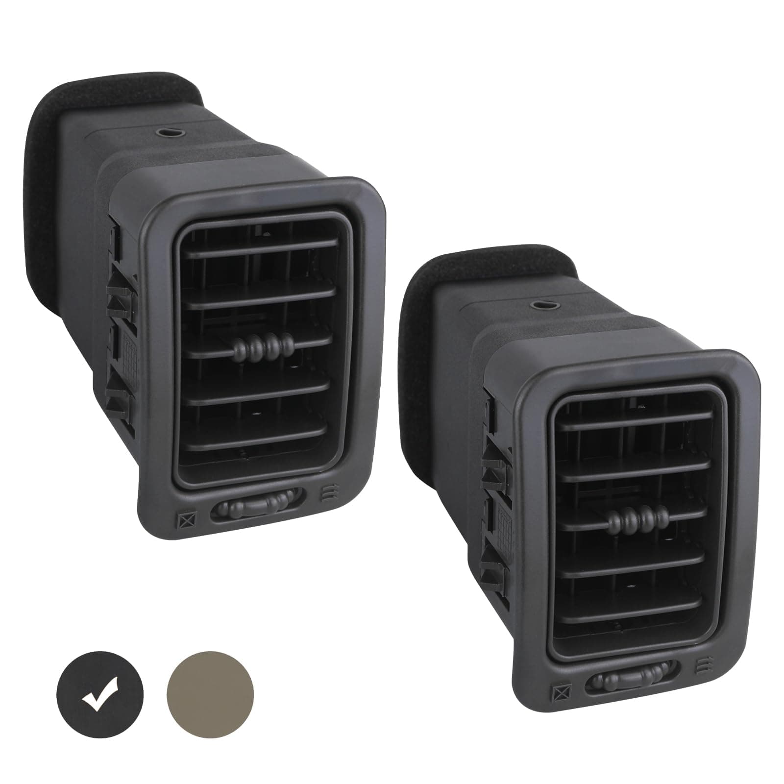 APPERFiT Dash A/C Air Vent Passenger Side (Dark Gray) Compatible with 1999-2007 Chevrolet Chevy Avalanche Silverado Tahoe Suburban/GMC Sierra Yukon/Cadillac Escalade Replaces 15169326 74936