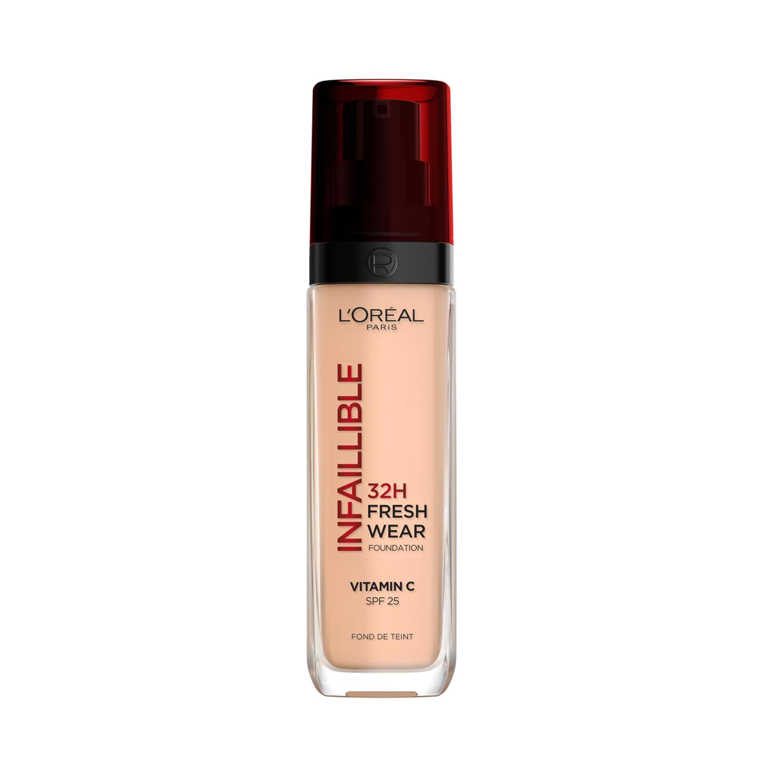 L'Oréal Paris Liquid Foundation, Full Coverage, Lasting Wear, Hydrating, Water & Transfer-Proof, Lightweight, Fresh, Dewy & Glowing Skin, 110 Vanilla Rose