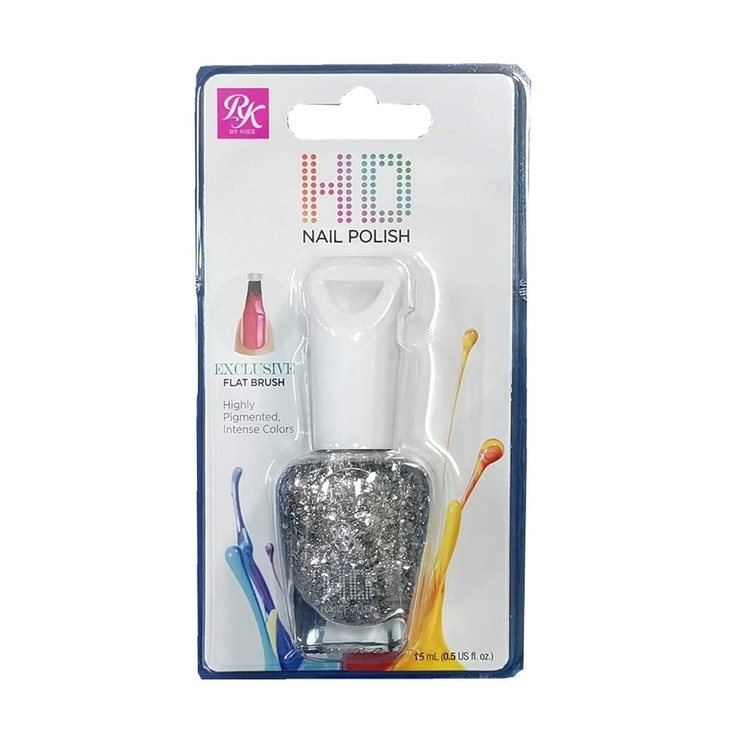 Ruby Es Hd Nail Polish Into The Future Hdp43, Silver Glitter, 15ml