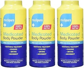 3 x Medicated Body Powder 100% TALC FREE 200g (600g)