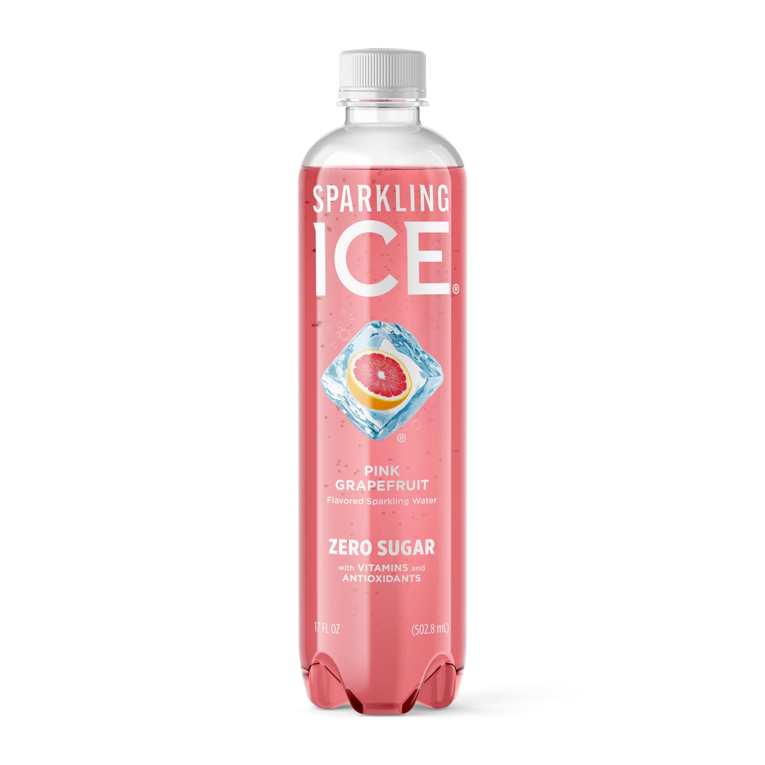 Pink Grapefruit Sparkling Water, Zero Sugar Flavored Water, with Antioxidants and Vitamins, 17 fl oz Bottle