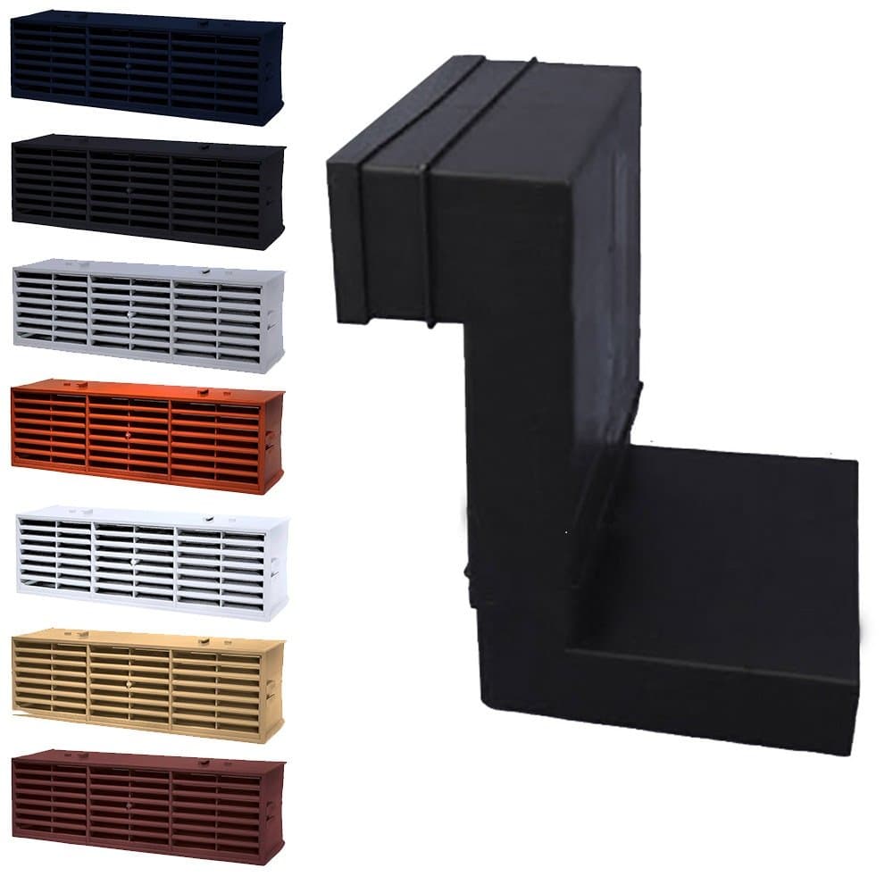 Telescopic Periscope ® Underfloor Ventilator Through Wall Cavity Vent and Airbrick (White)