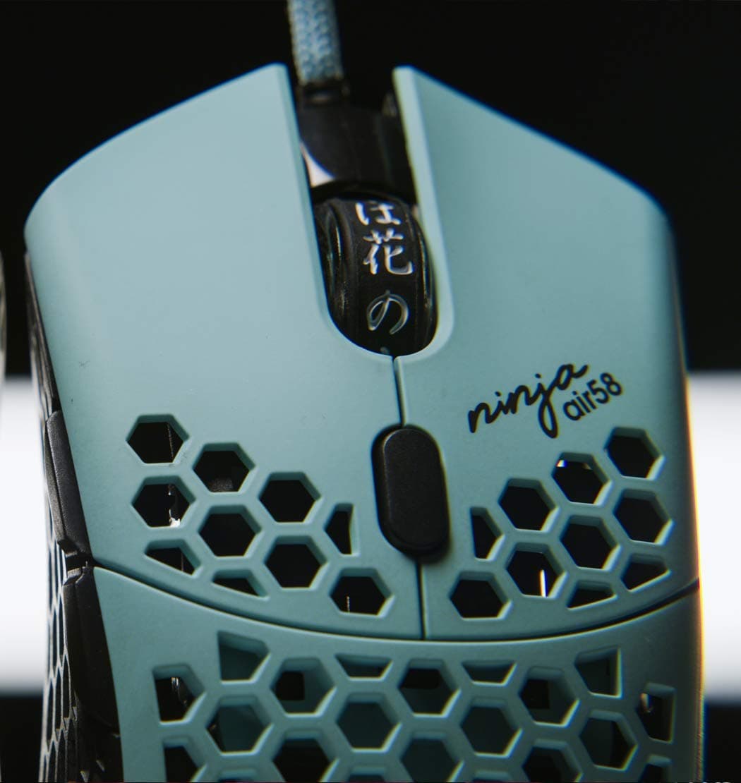 Finalmouse Air58 Mystic Blue Gaming Mouse, USB, Modern, Blue, 3 Buttons, 5.0m Range, Optical Sensor, 16000 DPI, Ambidextrous