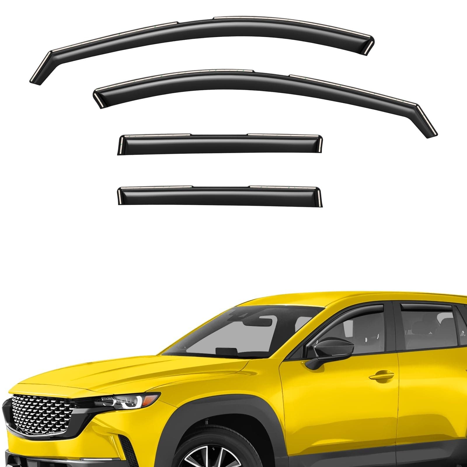 Extra Durable Window Deflectors in-Channel Window Visors Rain Guards Fit for Mazda CX-50 2023-2026, Sun Visors, Wind Vent for Shades, Exterior Car Accessories - 4pcs. AG0755
