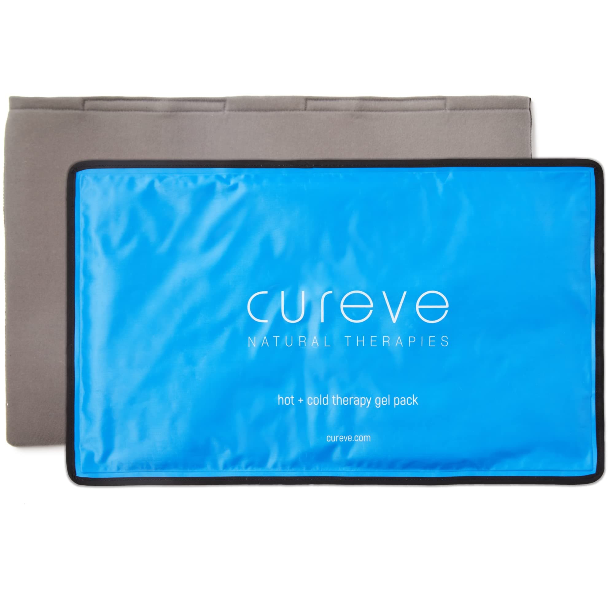 Extra Large Hot and Cold Therapy Gel Pack with Cover by Cureve (21" x 13") - Reusable Ice Pack for Injuries, Aches and Pain on Back, Legs, Shoulders and Arms