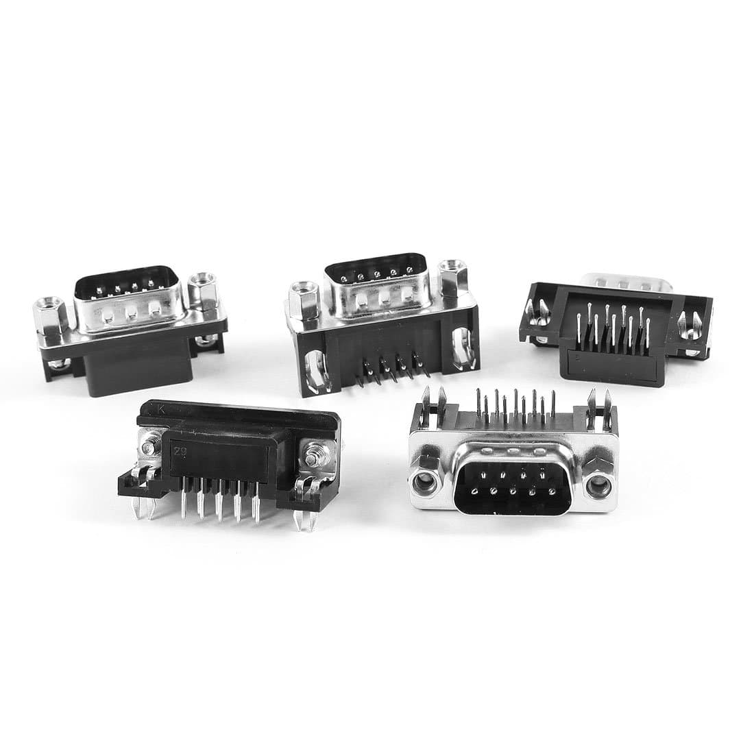 uxcell DB9 9 Pin 90 Degree Male D-sub PCB Mounting Connector 5 Pcs