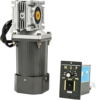 Electric Gear Motor 120W AC 90-1650RPM 60Hz/50Hz 90-1350RPM 30K Worm Gear Reducer Gearbox High Torque with Adjustable Speed Reversing Function&Self-Locking Function