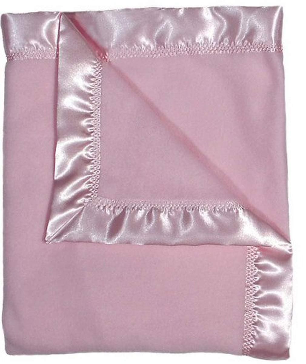 Raindrops Fleece Receiving Blanket, Pink