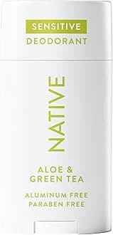 Native Sensitive Deodorant | Natural Deodorant for Women and Men, Aluminum Free, Baking Soda Free, Phthalate Free, Talc Free, Coconut Oil and Shea Butter | Aloe & Green Tea (Sensitive)