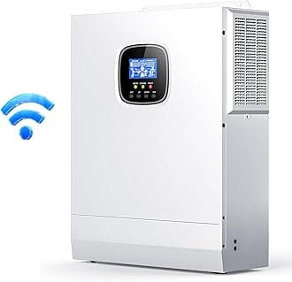 POWLANG 5000W Solar Hybrid Inverter with WiFi, Pure Sine Wave Inverter Charger 48V DC to 110V/120V AC & Built-in 80A MPPT Controller, Work with 48V Lead Acid/LiFePO4 for Homes, RVs