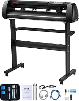 34inches Vinyl Cutter Machine, Bluetooth Cutting Plotter Machine, 400in/10m Accuracy Steel Roller Shaft Adjustable Speed Force, SignMaster Tool Kit for Sign Making Windows & Mobile
