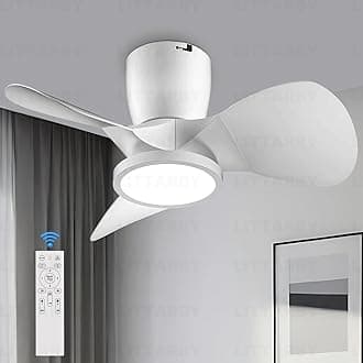 Ceiling Fans with Lights and Remote, 24 Inch Reversible Black Modern Dimmable 3CCT Flush Mount Ceiling Fans, Small Low Profile Ceiling Fan with Light for Bedroom, Kitchen, Living/Kids/Dining Room
