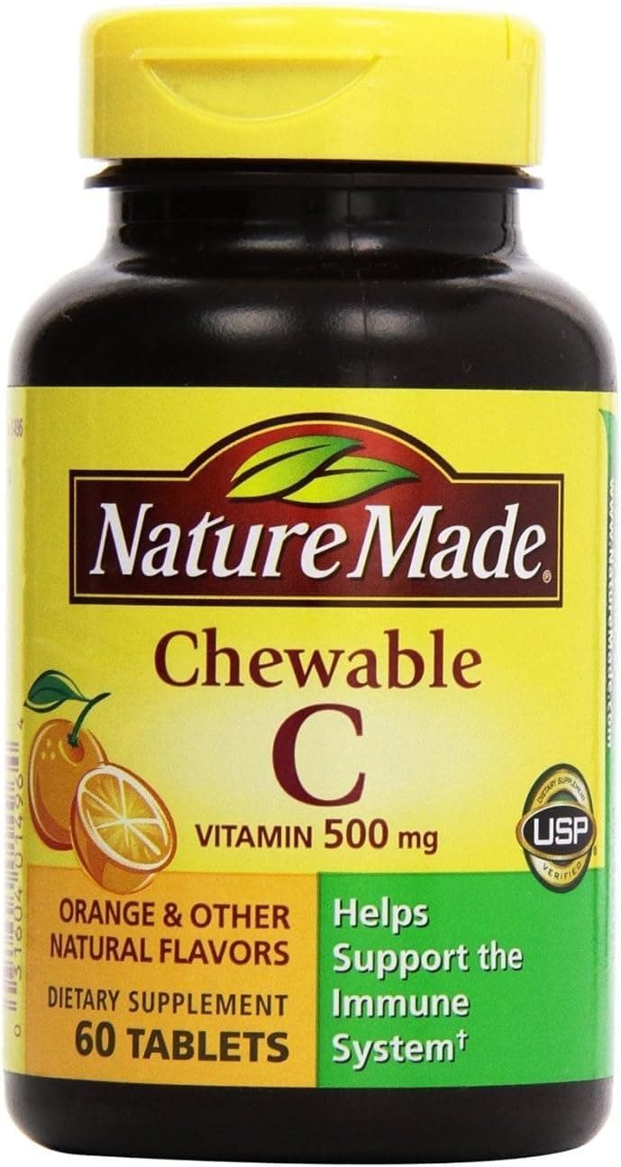 Vitamin C 500 mg, 120 Chewable Tablets (Twin Pack 2 x 60)