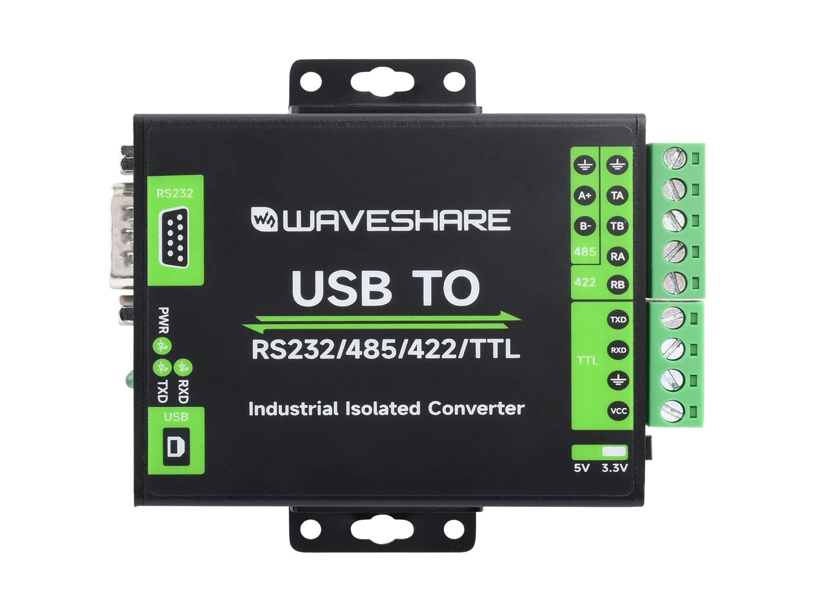 – Waveshare FT232RNL USB TO RS232/485/422/TTL Interface Converter, Industrial Isolation, Compatible with Mac/Linux/Android/Windows 11/10/8.1/8/7