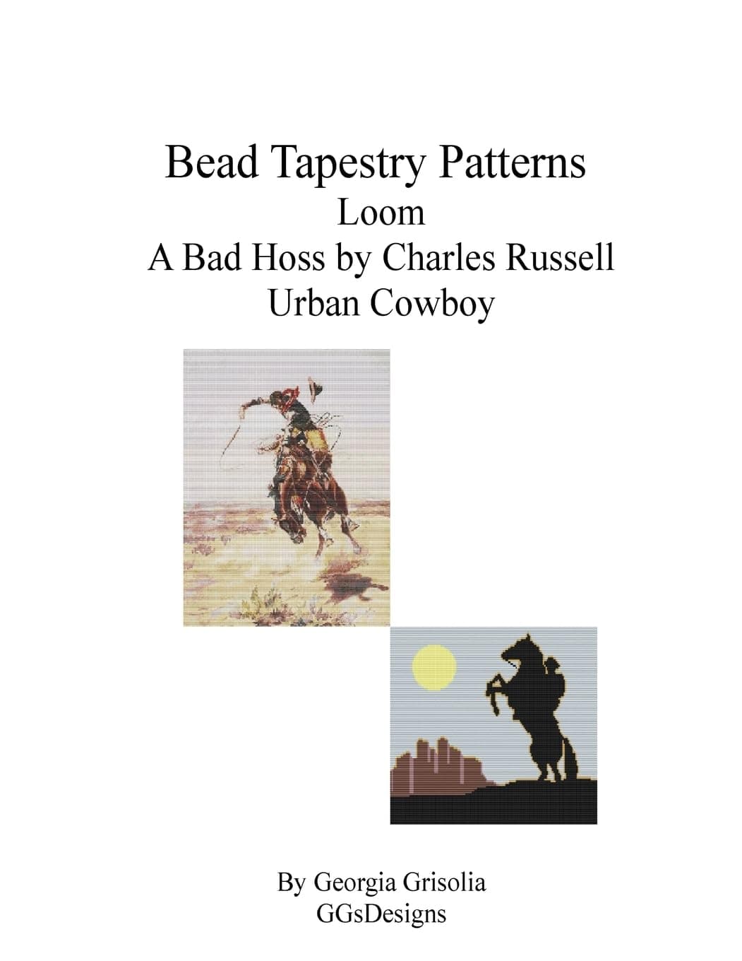 Bead Tapestry Patterns Loom A Bad Hoss by Charles Russell Urban Cowboy