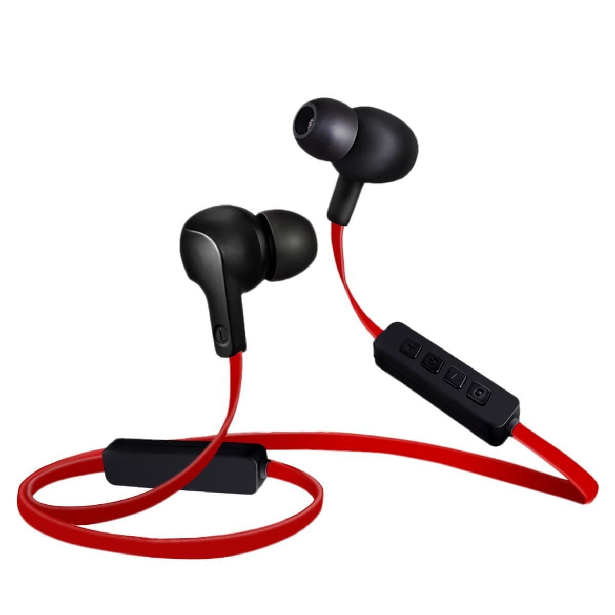 ULDUM Bluetooth Earbuds Bluetooth V4.1 Automatically Pair Selfie Bass Stereo Noise Cancelling HiFi Sweatproof IN-Ear Bluetooth Earphones for Cell Phones MP3 Tablets and All Bluetooth Players - Ruby
