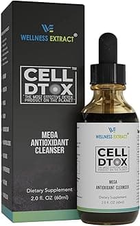 Cell Dtox - Humic, Fulvic Acid & Zeolite, Electrolyte Alkaline Water Mineral Drops with Zero Sugar, Powerful Antioxidant Supplement 2 oz