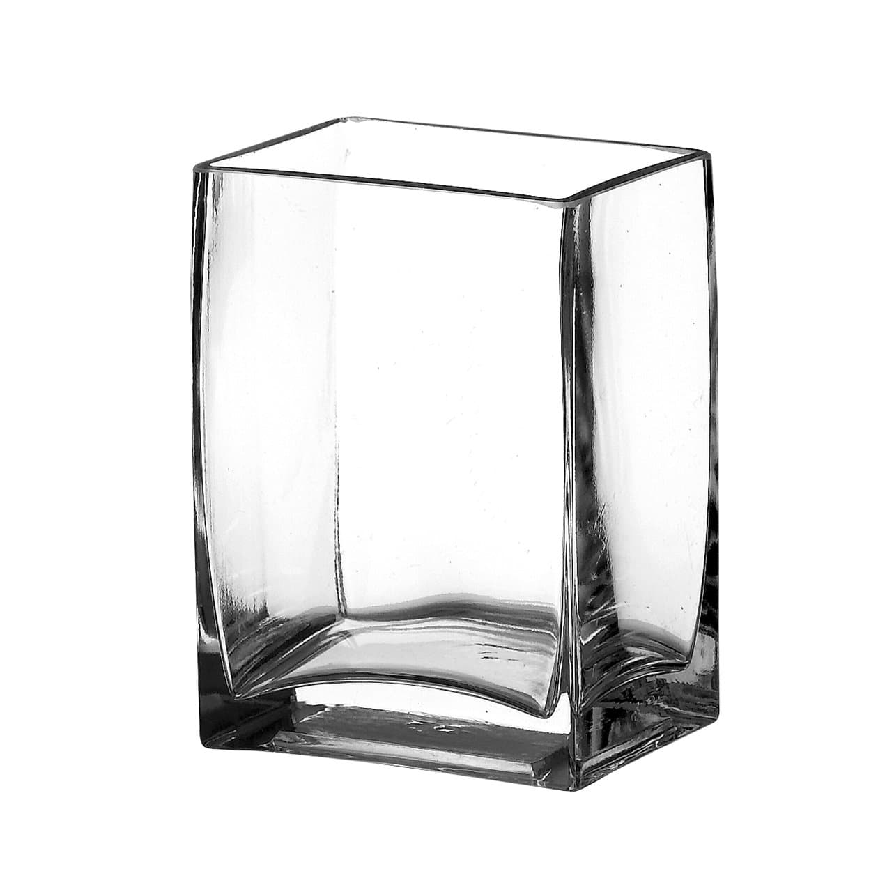 Syndicate Sales 5" x4" x 7 1/4" Rectangle Vase, Clear