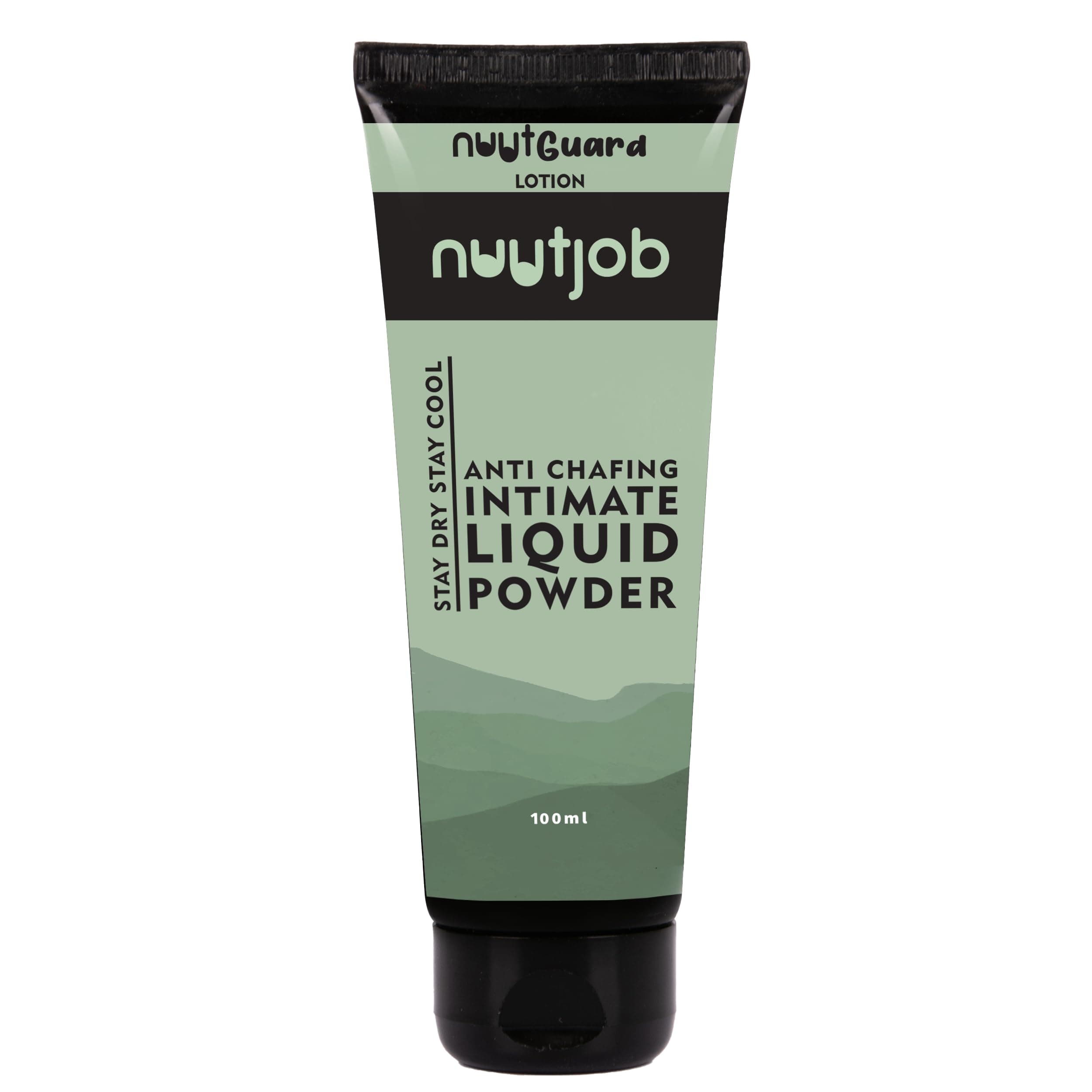 - Nuutguard Anti Chafing Intimate Liquid Powder for Men 100ml | Reduces Inner Thigh Rashes From Sports And Fitness Activities | Prevents Arm, Chest, Butt, Thigh, & Ball Chafing | Anti-Itch | Talc & Paraben-Free