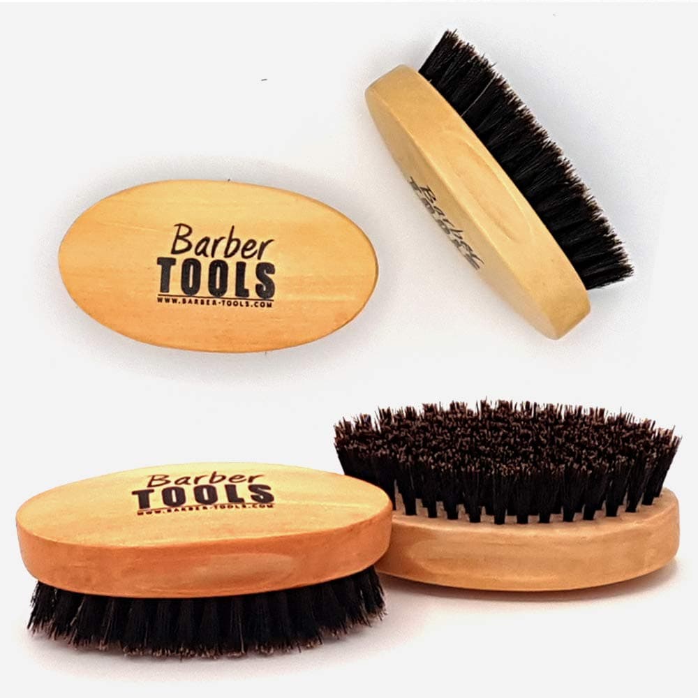 BARBER TOOLS beard and mustache brush. 100% wild boar bristle. It is ideal for the use of oil, balm, wax and all beard care.