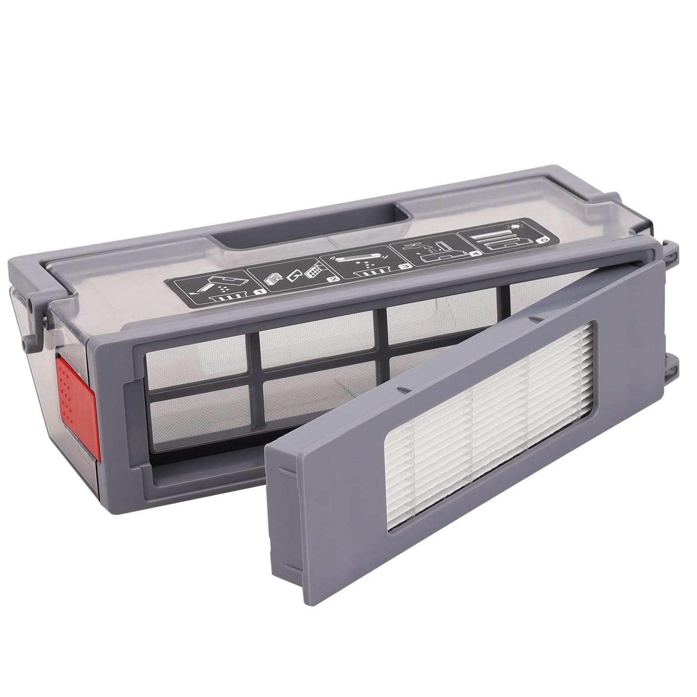 Sgizoku Dust Bin Box for ECOVACS Deebot T8 AIVI Robot Vacuum Cleaner - Replacement Accessories Parts (Not Suitable for Automatic Dust Collection Plate)