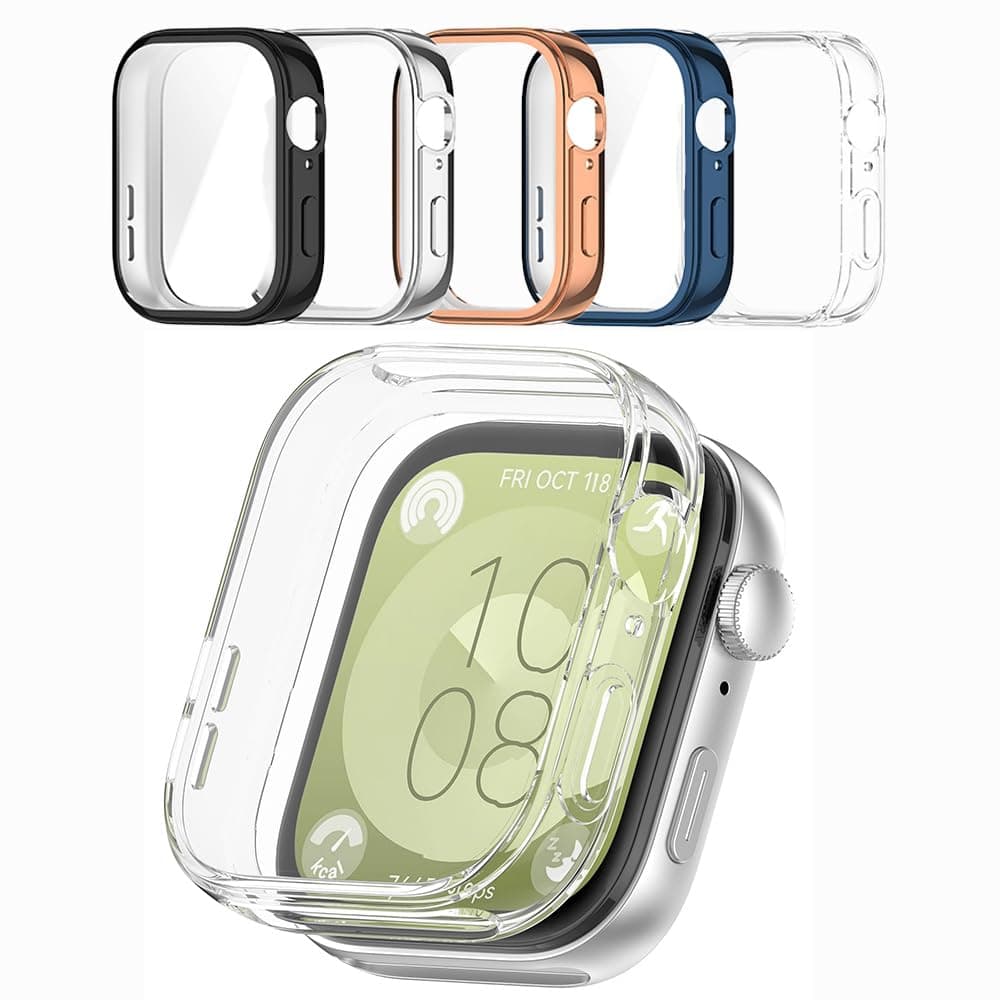 WELYOK Protective Watch Case Screen Protector Compatible with Huawei Watch FIT 3, TPU HD Ultra Thin Watch Band (5 PCS)