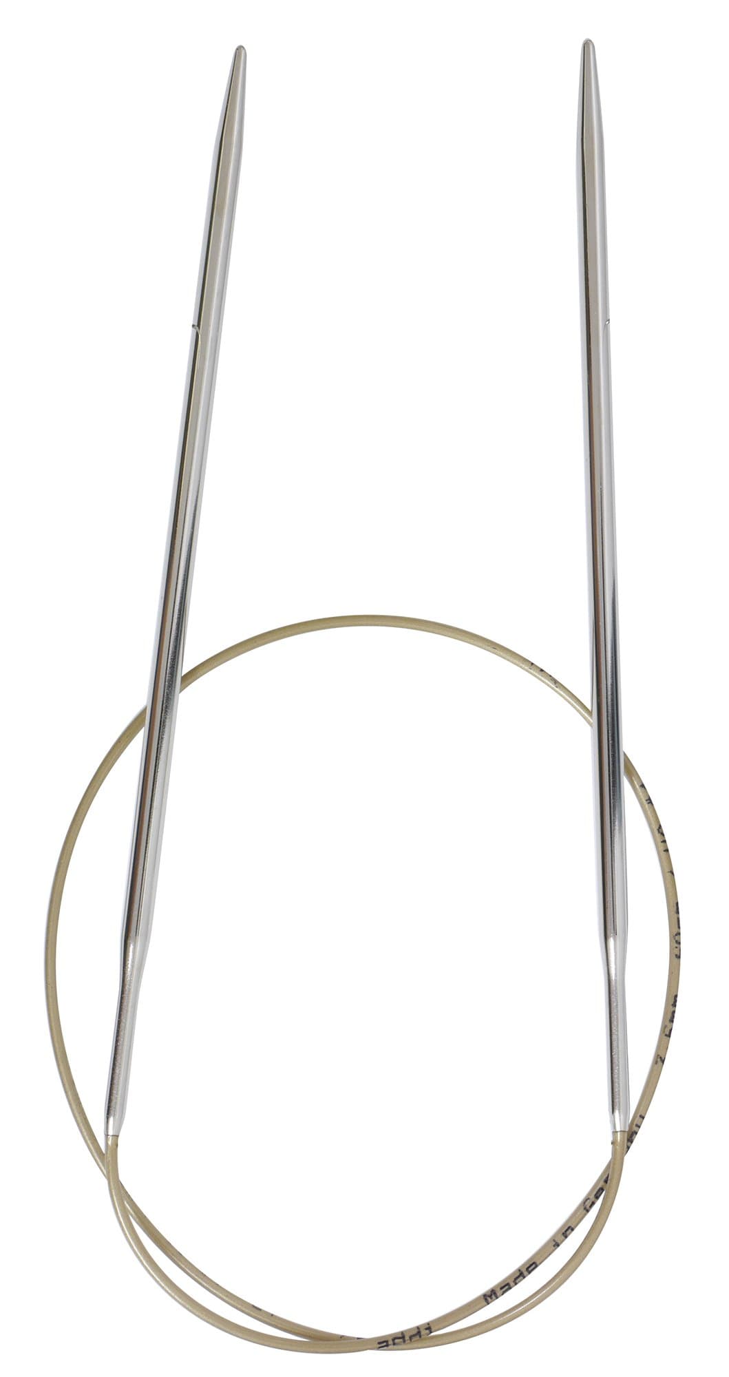 Circular Knitting Needle, Aluminium, Silver, 7-3,5-60