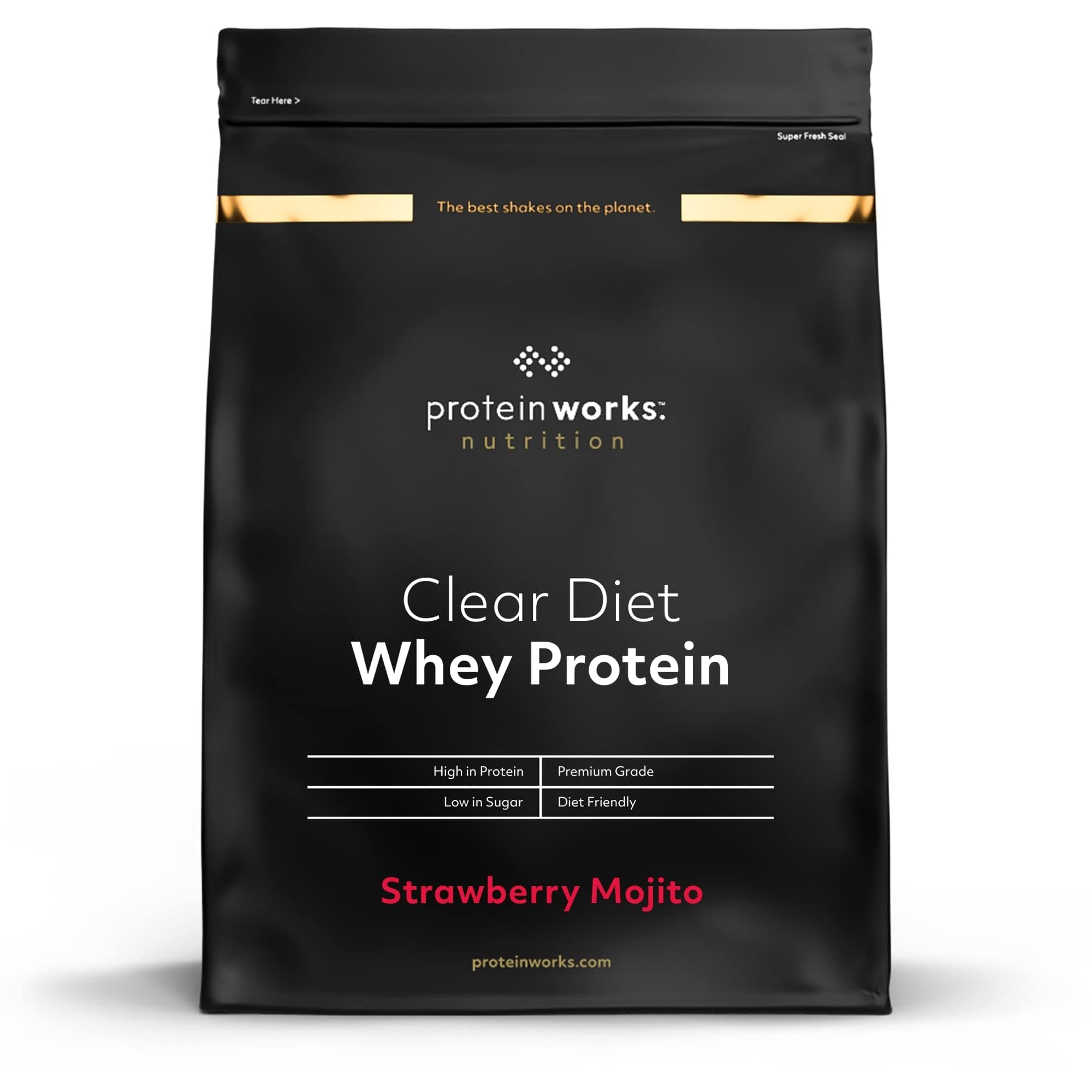 Protein Works - Clear Diet Whey Protein Isolate Powder | Refreshing High Protein Drink | Strawberry Mojito | 1kg