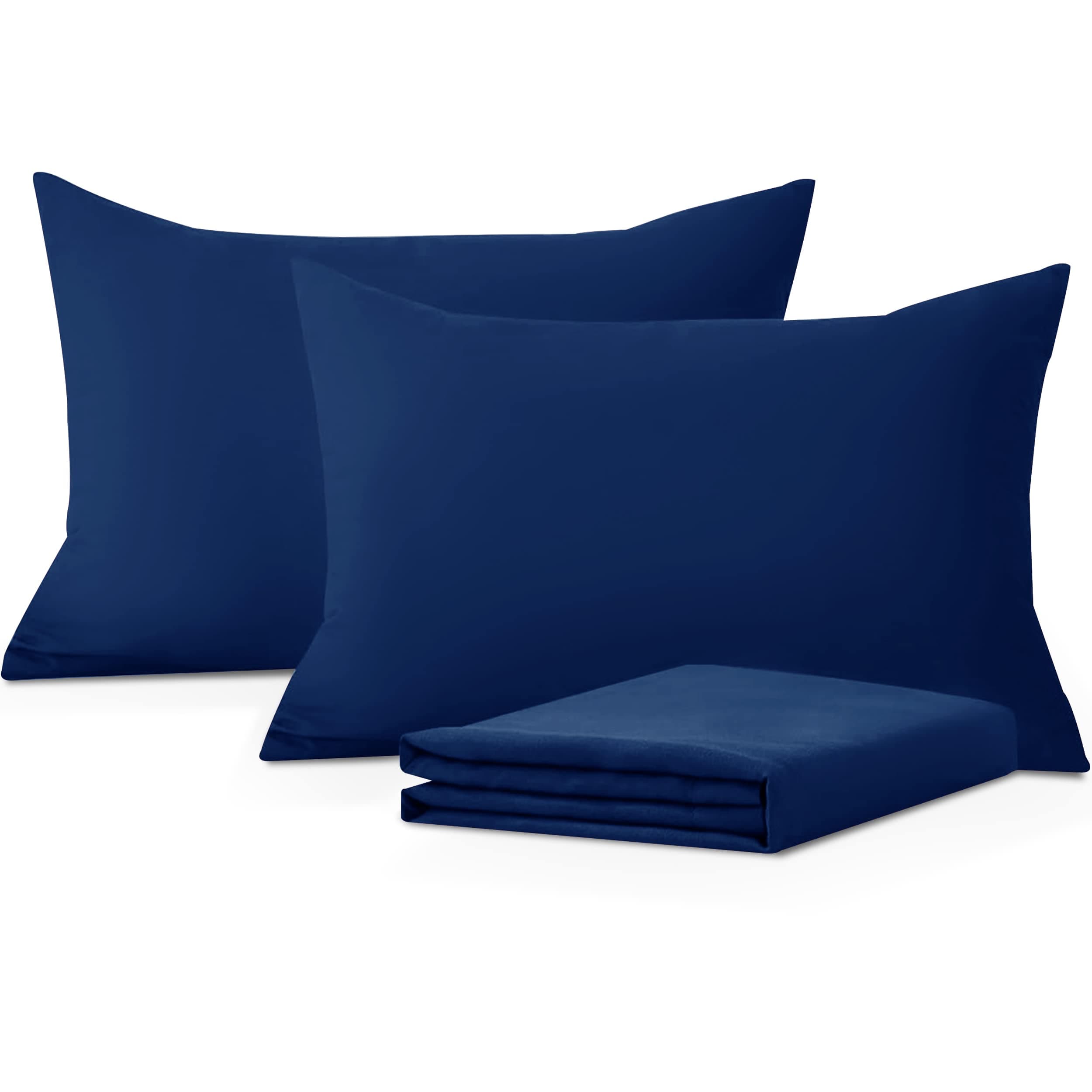 Moonlight Bedding Pillow Cases 2 Pack – Navy Pillowcases Envelope Closure Super Soft Brushed Microfiber Standard House Wife Pillow Covers, (50 X 75 CM)