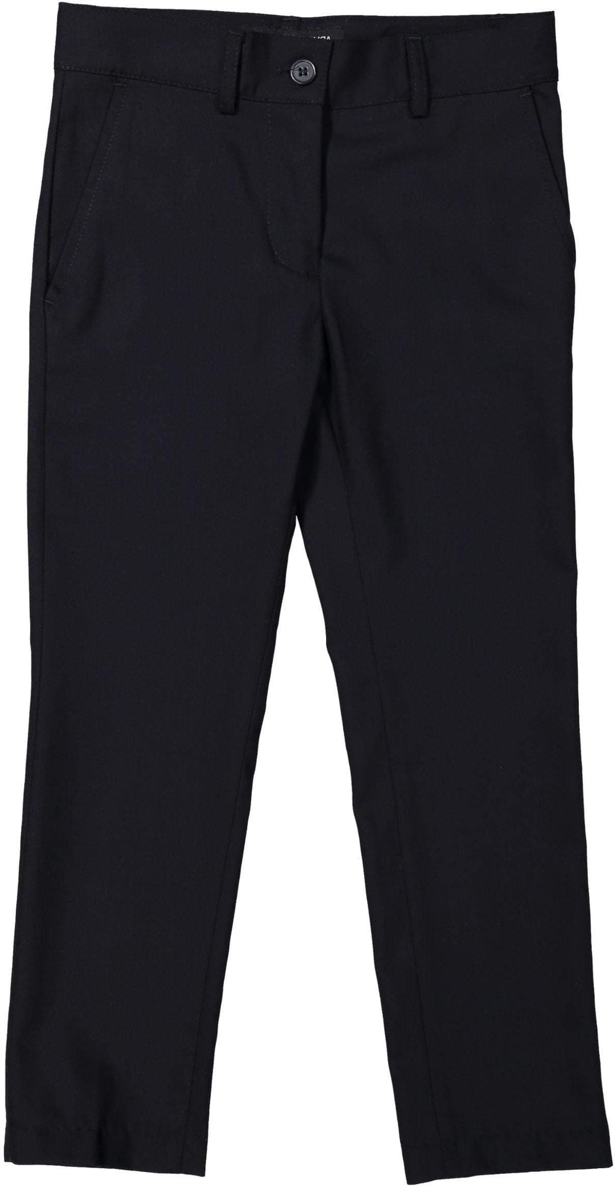 Boys Flat Front Adjustable Waist Dress Pants