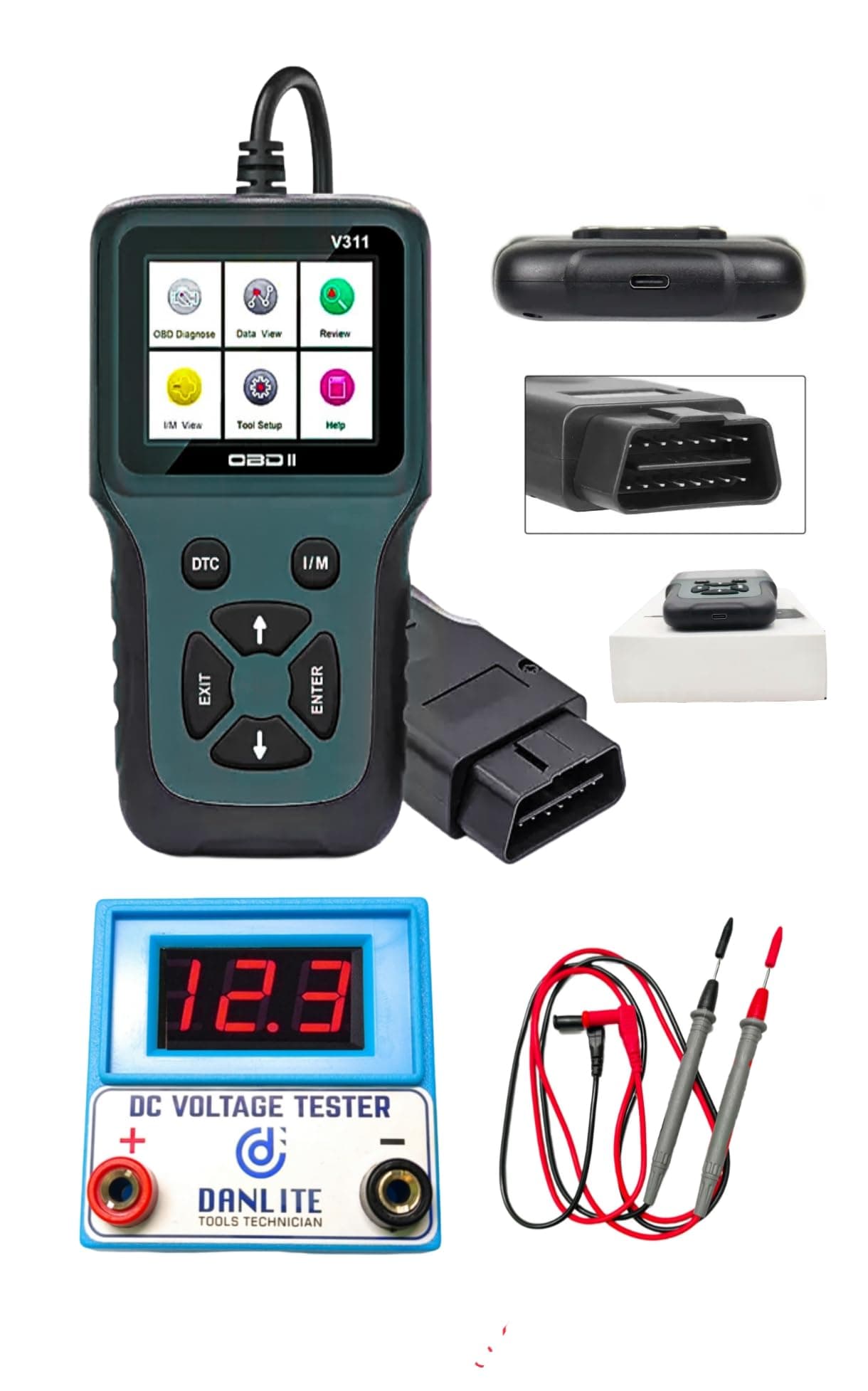 New OBD2 Fault Diagnostic Scanner V311 Code Reader DC Voltage Tester Engine Automotive Diagnostic Tool