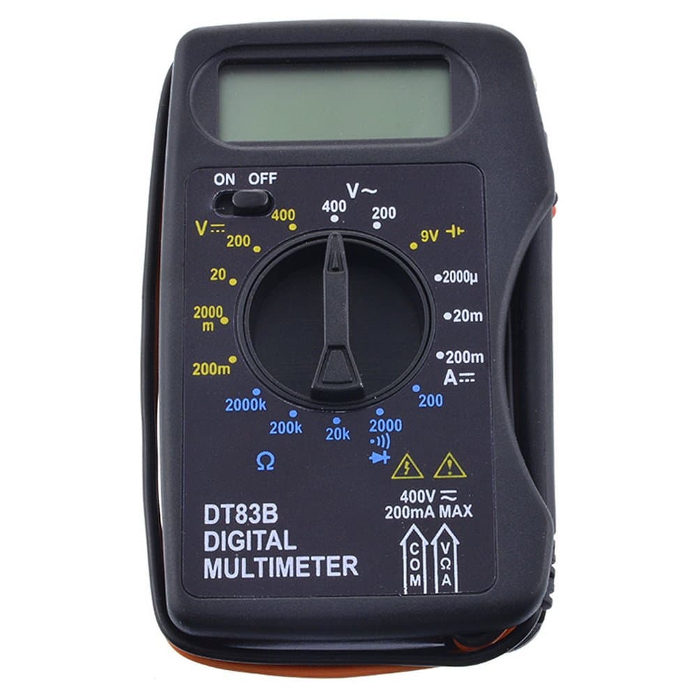 Multimeter Digital AC DC Voltage Current Resistance Tester Multi Tester Voltmeter Ammeter Ohmmeter for Electrical Appliance Vehicle and Power Line Inspection Repair