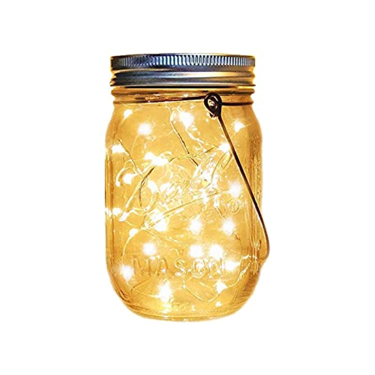 Solar Mason 30 LED String Fairy Firefly Starry Jar Lights