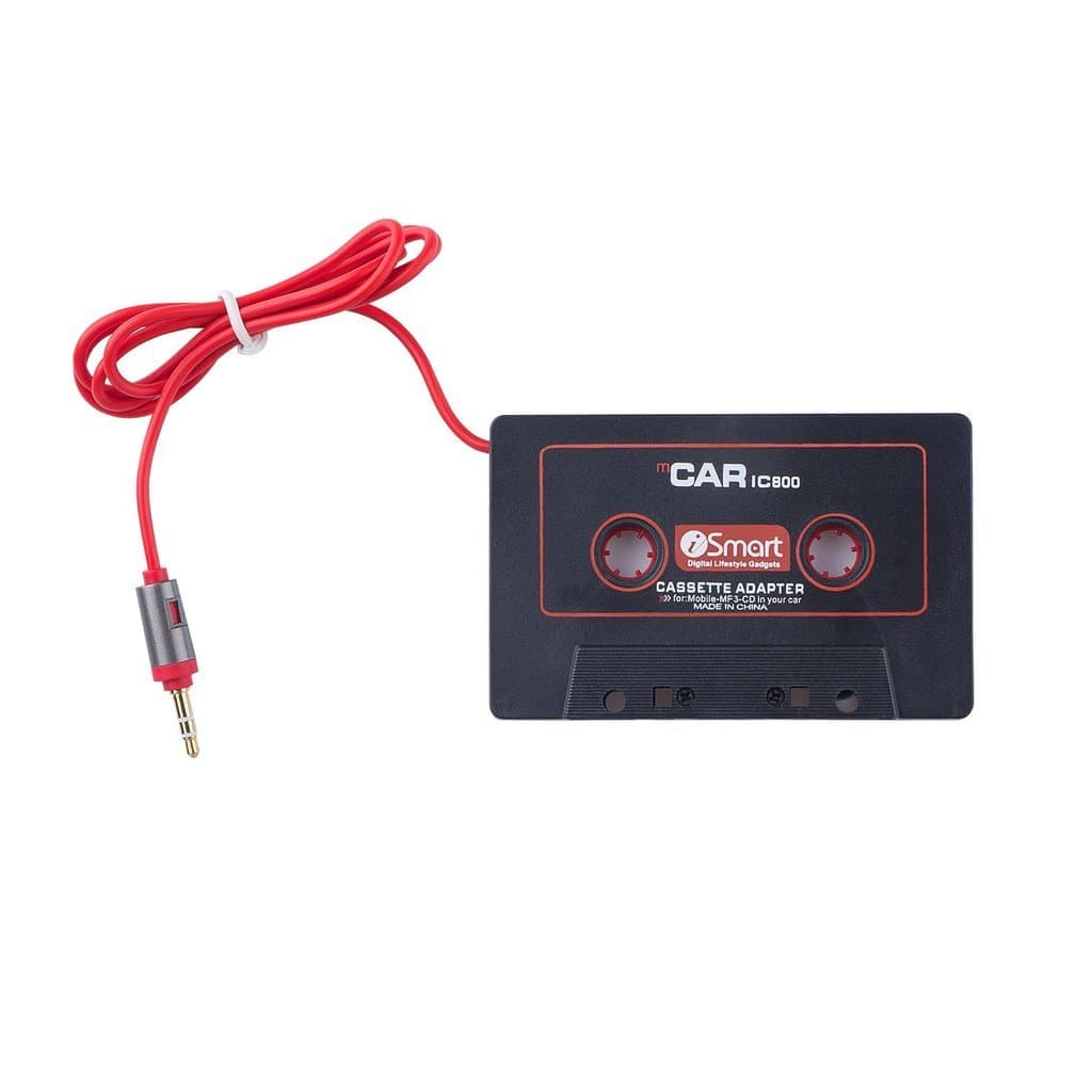 Movingtech 3.5mm Car Audio Tape Cassette Adapter for iPhone iPad iPod MP3 MP4 Player CD Radio nano by, 2.5 Feet Cord (Black)