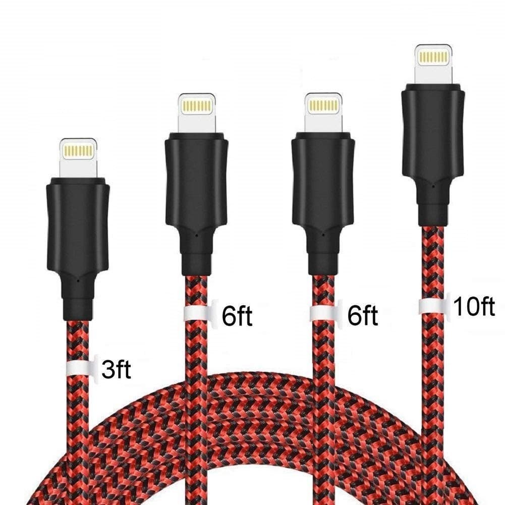 iPhone Charger, MFi Certified iPhone Charger Cable 4Pack(1+2+2+3) m iPhone Lightning Cable Fast Charger Charging Lead Compatible with iPhone Xs MAX XR X 8 8 Plus 7 7 Plus 6s 6s Plus 6 6 Plus