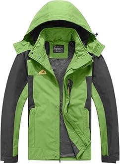 Men's Outdoor Sports Hooded Windproof Jacket Waterproof Rain Coat