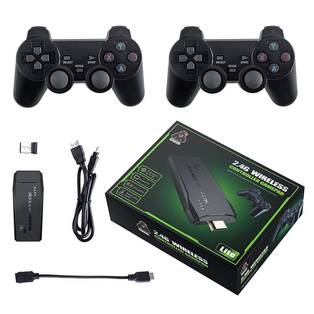 AWH Nano Classic M8 Game Stick,4K Game Console with 2 2.4G Wireless Gamepads