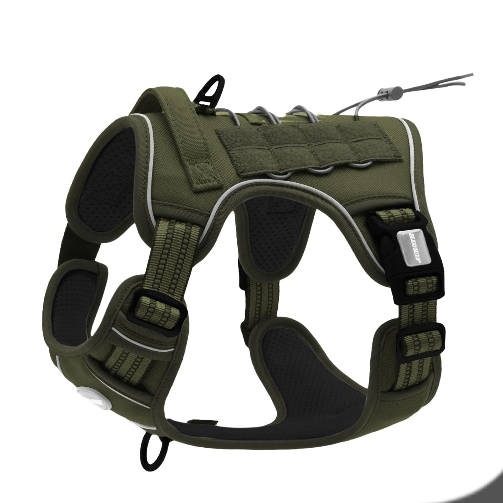 AUROTH Tactical Dog Harness for Large Dogs No Pull Adjustable Pet Harness Reflective K9 Working Training Easy Control Pet Vest Military Service Dog Harnesses