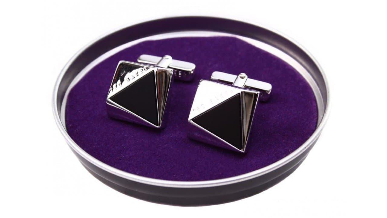 Ted Baker Men's Triangular Cut Semi Precious, Black, One Size