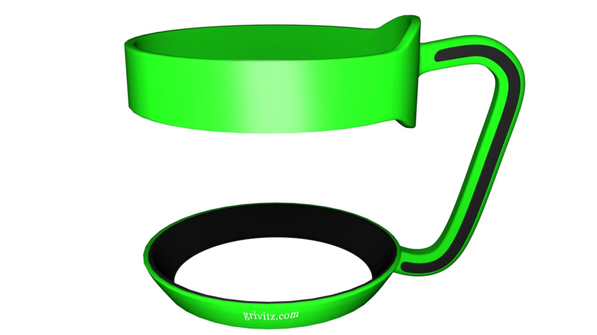 Grivitz® Handle for YETI Rambler, Rtic, Kodiak, SIC, Boss and other 30 oz Tumblers (Lime/Black)