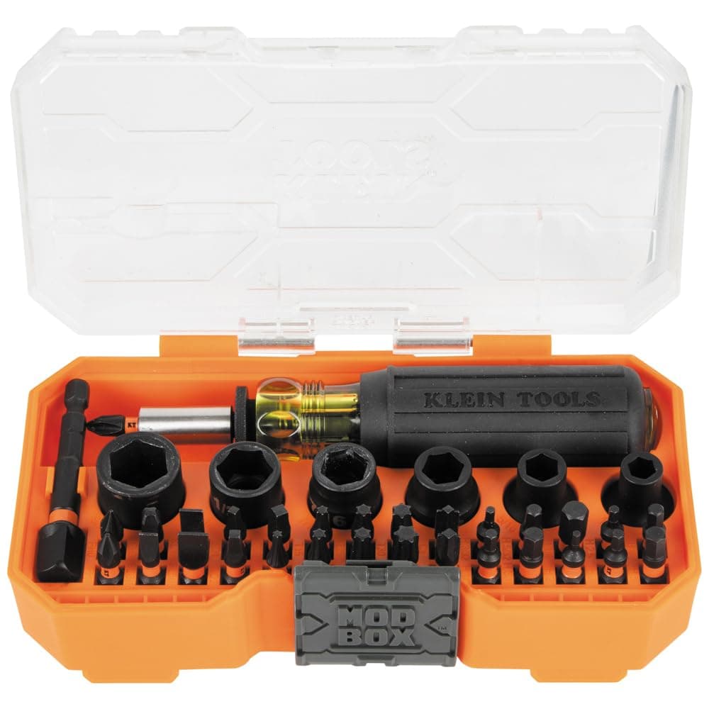 33805 Proflex 38-Piece Impact Driver Bit Set with Modular Case, S2 Steel, Magnetic, Adjustable Screwdriver, 29 Bits, 6 Socket Sizes