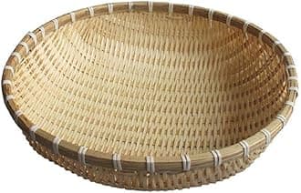 Natural Handmade Woven Bamboo Basket Tray U Shape Holder Food Deep Basket Size 6" 7" 8" 9" 10" 11" 12" 13" 14" up to 20inches Available for Customizing Bulk (25cm/10")