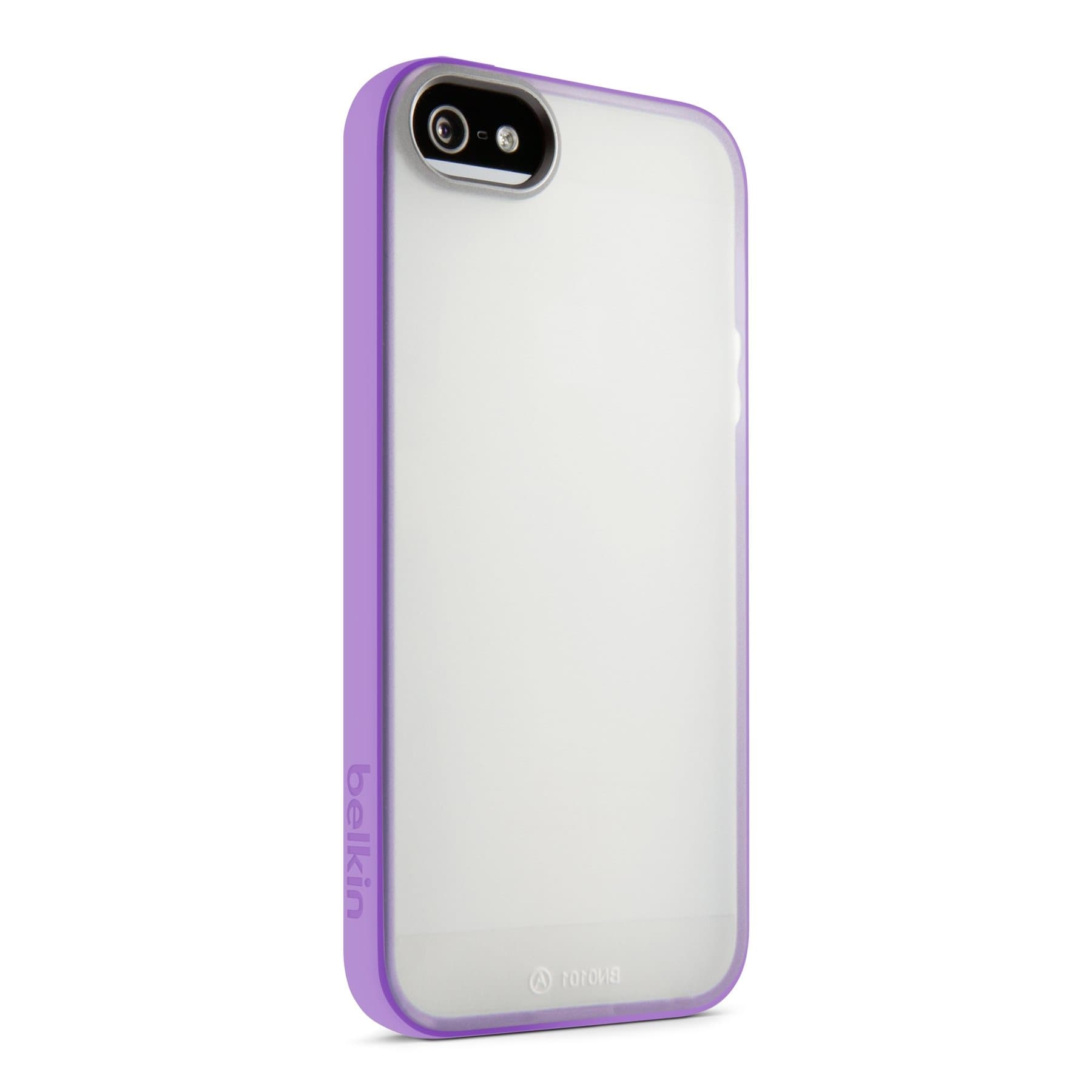 Belkin Grip Candy Sheer Case/Cover for iPhone 5 / 5S and iPhone SE (Clear/Purple)