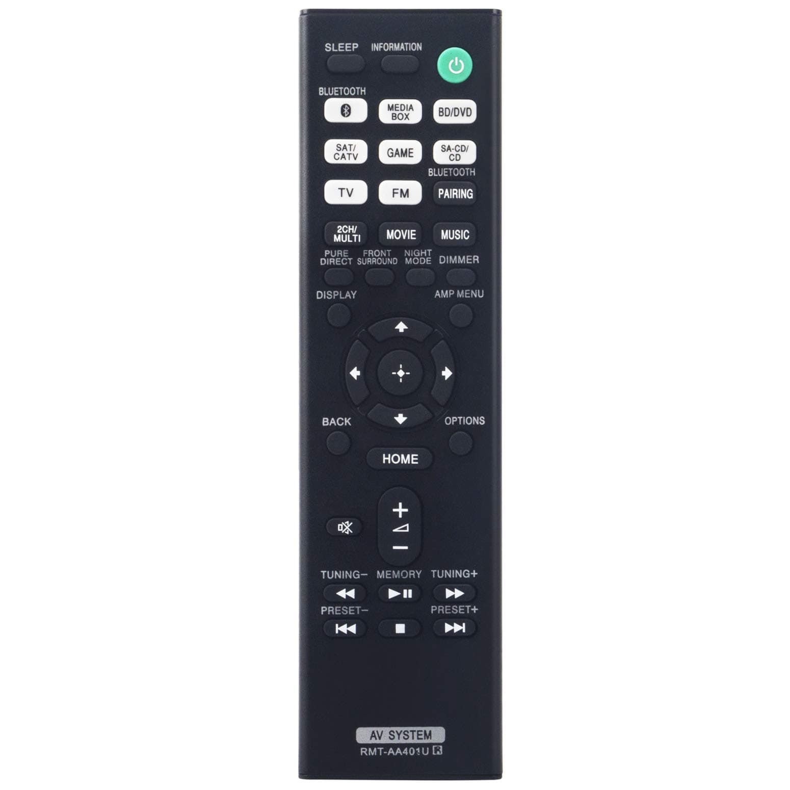 RMT-AA401U Replacement Remote Control Applicable for Sony AV Receiver STR-DH190 STR-DH590 STR-DH790 STRDH190 STRDH590 STRDH790