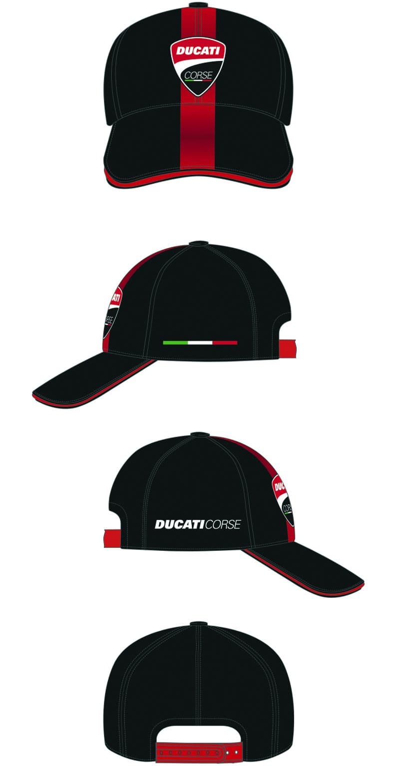 Pritelli 1846004 Ducati Racing Baseball Cap, Carbon