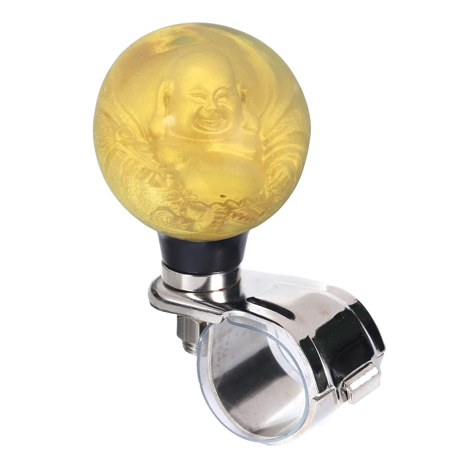 BashinengCar Steering Wheel Assist Ball Round Power Handle Control Spinner Knob (Gold)